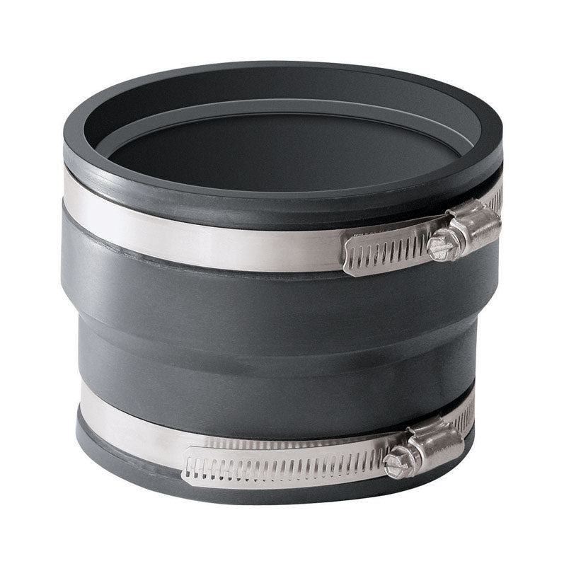 Fernco Schedule 40 3 in. Hub X 3 in. Hub PVC 4 in. Flexible Coupling 1 pk