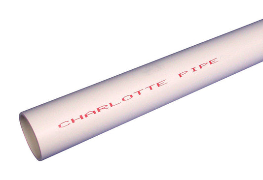 Charlotte Pipe Schedule 40 PVC Pipe 1 in. D X 5 ft. L Plain End 450 psi