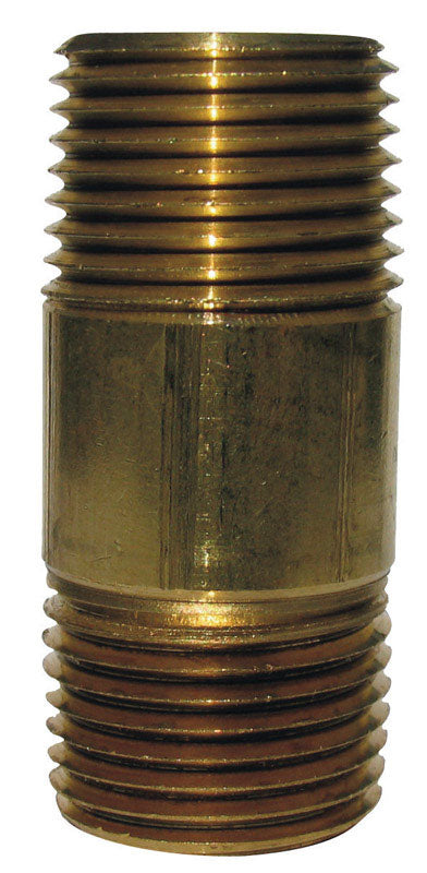 Anderson Metals 3/8 in. MPT in. X 3/8 in. D MPT Red Brass Nipple 2 in. L