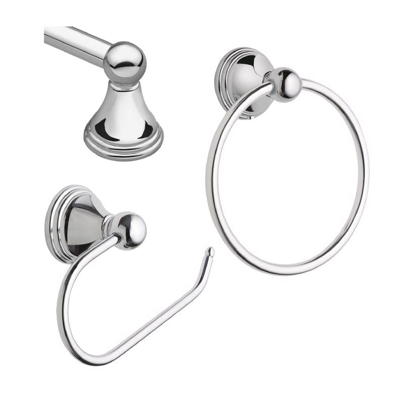 Moen Preston Chrome Silver Metal Bath Hardware Kit