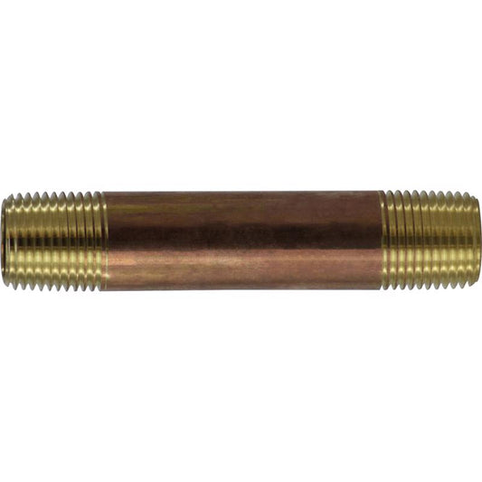 Anderson Metals 1/2 in. MPT in. X 1/2 in. D MPT Red Brass Nipple 2 in. L