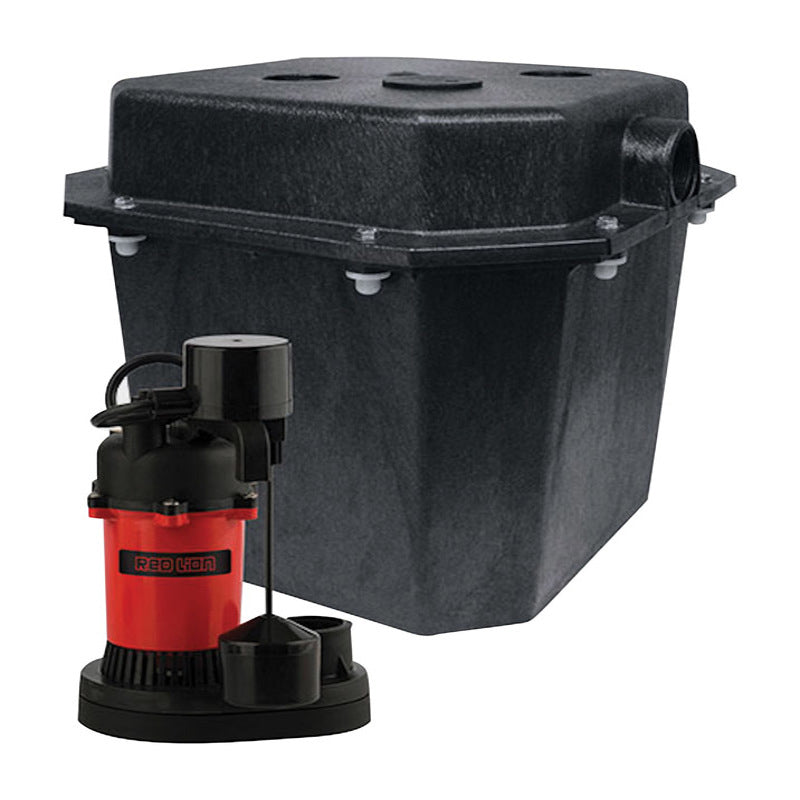 Red Lion 1/3 HP 3200 gph Thermoplastic Vertical Float Switch AC Sump Pump 8 ft