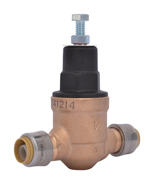 Cash Acme 1/2 in. Push to Connect Bronze Pressure Regulating Valve