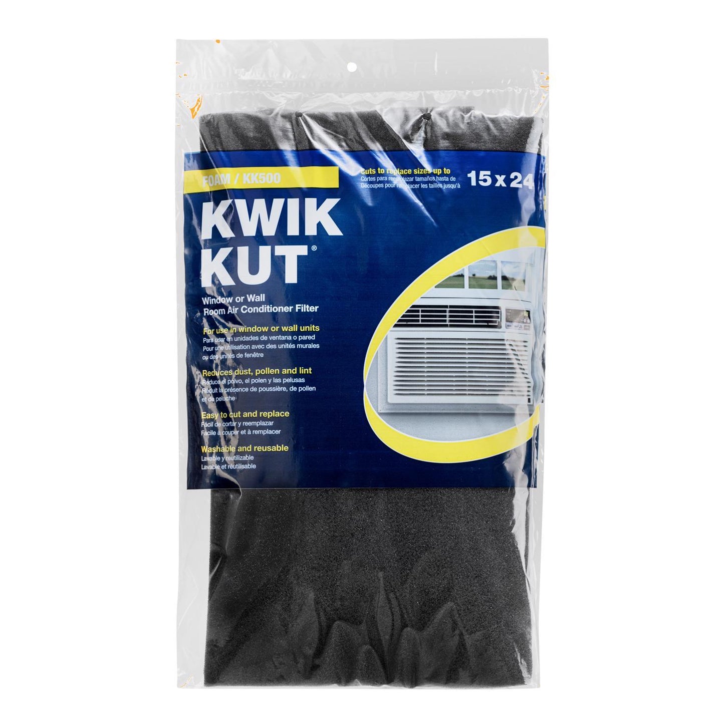 NaturalAire 15 in. W X 24 in. H X 1/4 in. Polyester 1 MERV Air Conditioner Filter 1 pk