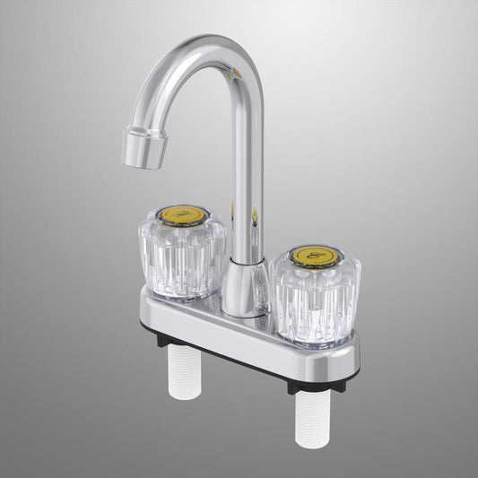 Home Plus Two Handle Chrome Bar Faucet