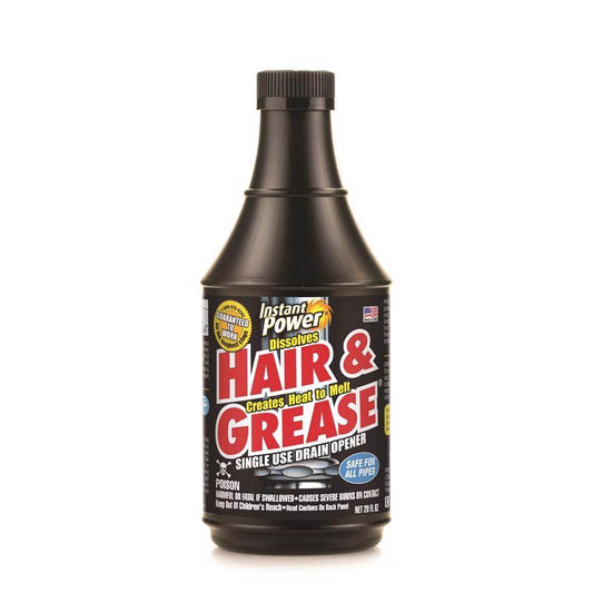 Instant Power Hair & Grease Liquid Drain Opener 20 oz