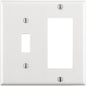 Leviton Decora White 2 gang Thermoset Plastic Decorator/Toggle Wall Plate 1 pk