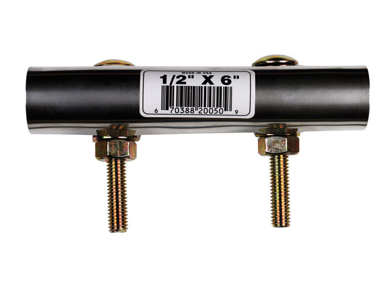 BK Products Galvanized Stainless Steel Pipe Repair Clamp