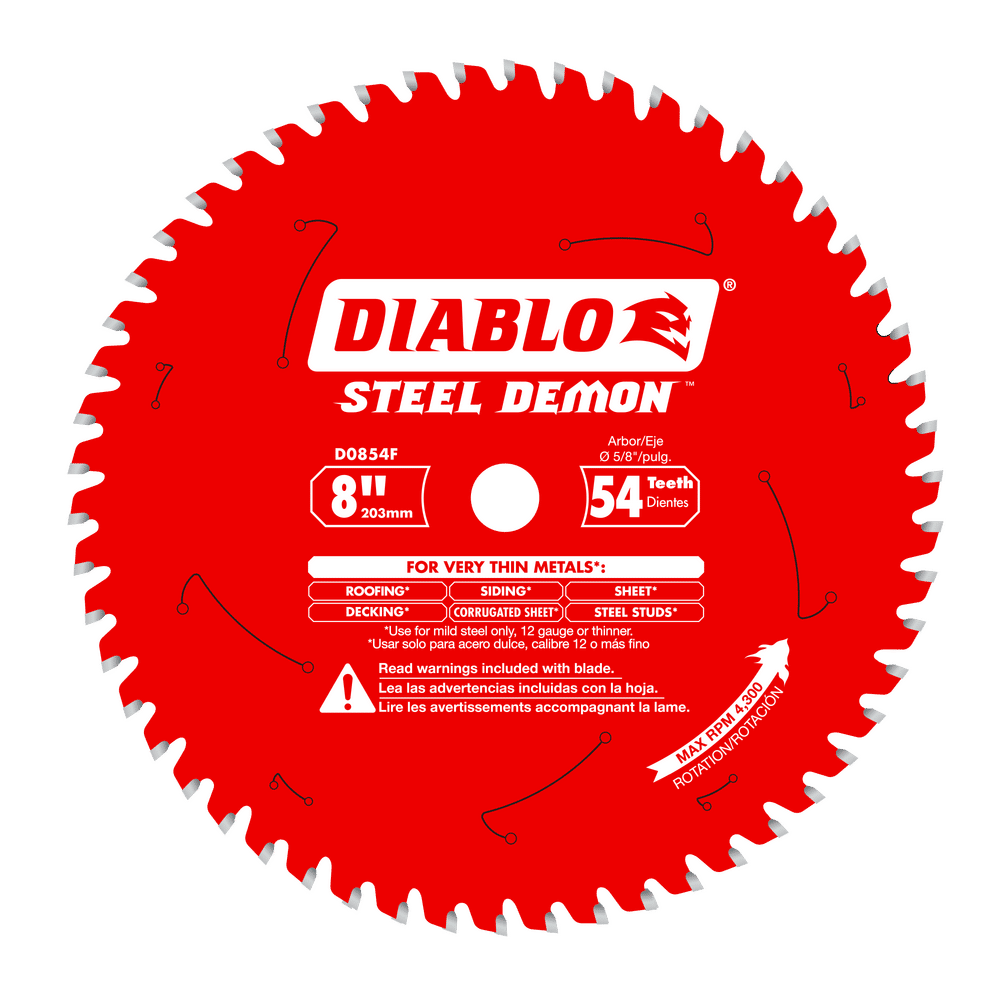 Diablo Steel Demon 8 in. D X 5/8 in. TiCo Hi-Density Carbide Metal Saw Blade 54 teeth 1 pk