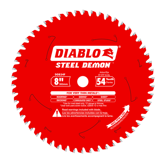 Diablo Steel Demon 8 in. D X 5/8 in. TiCo Hi-Density Carbide Metal Saw Blade 54 teeth 1 pk