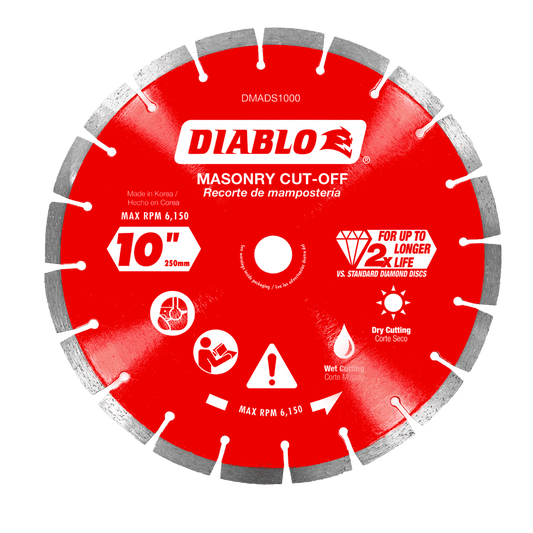 Diablo 10 in. D X 7/8 in. X .094 in. thick Diamond Segmented Masonry Cut-Off Disc 1 pk