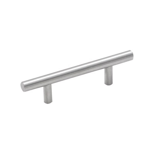 Amerock Contemporary Bar Cabinet Pull 3 in. Sterling Nickel Silver 5 pk
