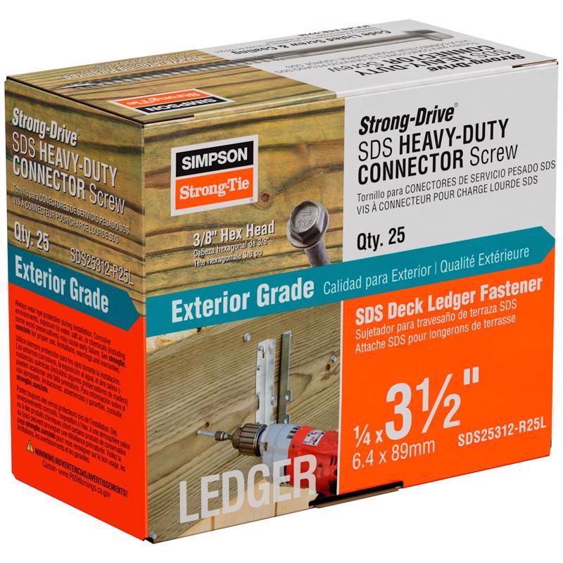Simpson Strong-Tie Strong-Drive No. 3 Sizes X 3-1/2 in. L Star Hex Head Serrated Structural Screws