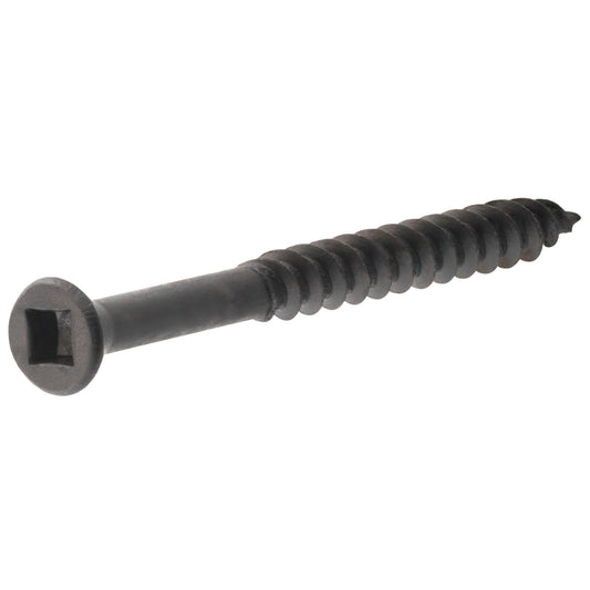 HILLMAN No. 6 X 1-5/8 in. L Square Black Phosphate Fine Trim Screws 75 pk