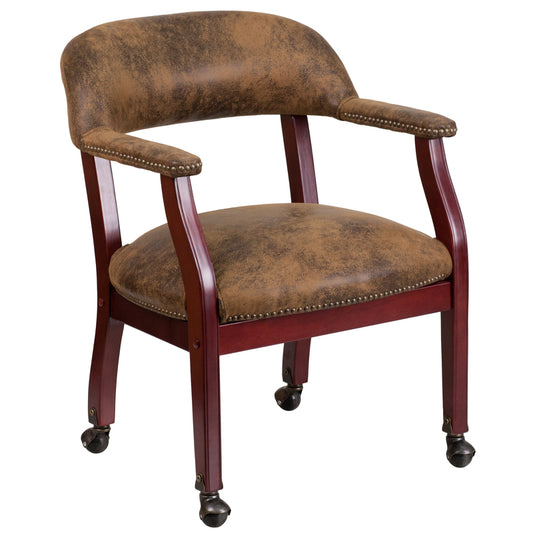 Flash Furniture Brown Fabric Reception Chair