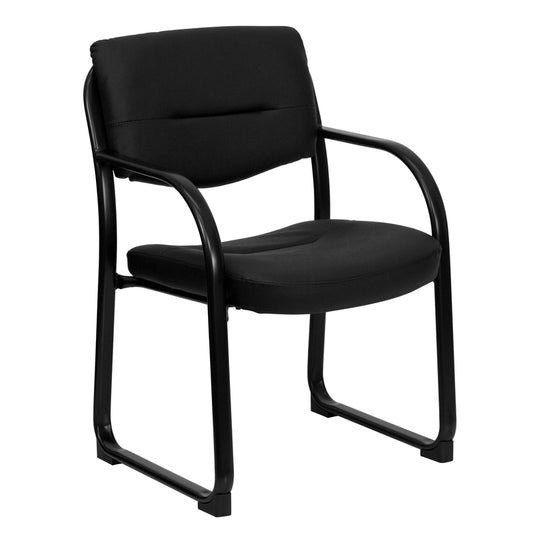 Flash Furniture Black Leather Reception Chair