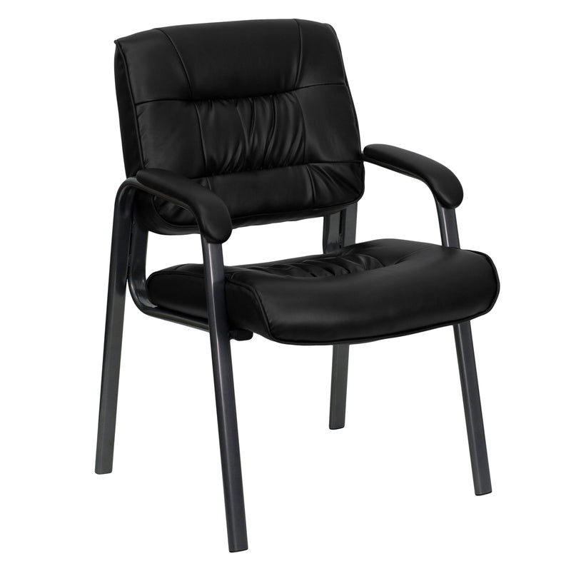 Flash Furniture Black Leather Reception Chair