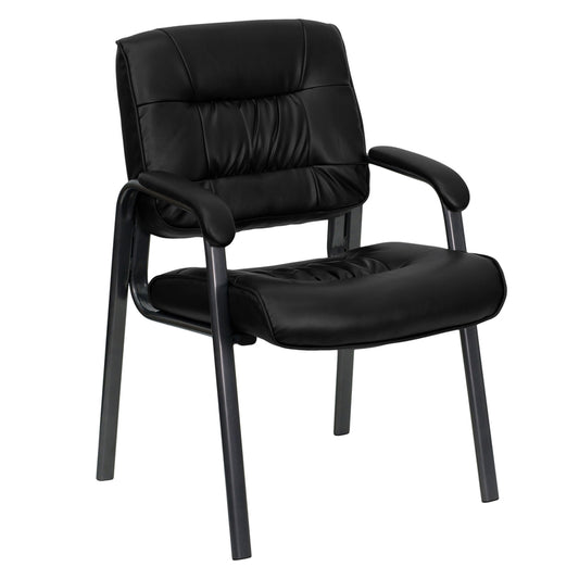 Flash Furniture Black Leather Reception Chair