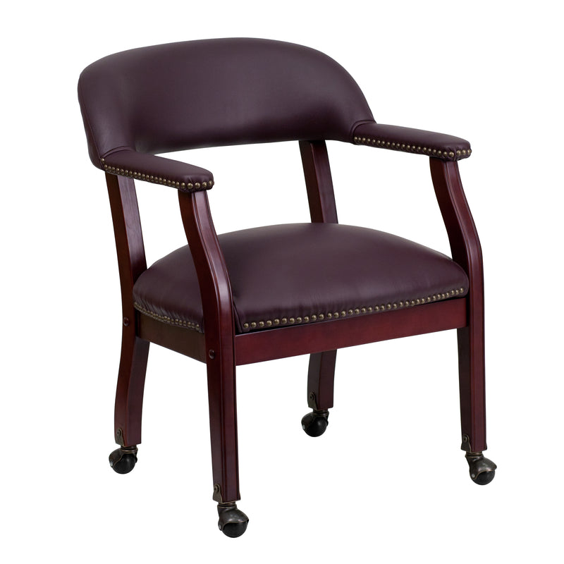 Flash Furniture Burgundy Leather Reception Chair