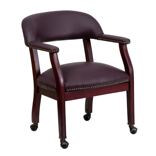 Flash Furniture Burgundy Leather Reception Chair