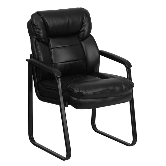 Flash Furniture Black Leather Reception Chair