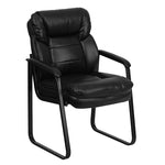 Flash Furniture Black Leather Reception Chair