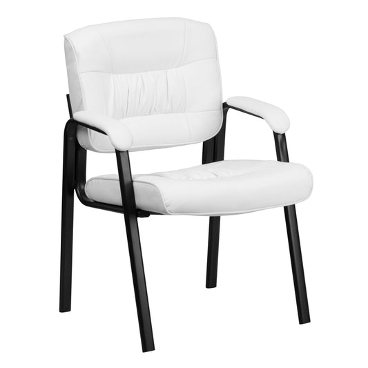 Flash Furniture White Leather Reception Chair