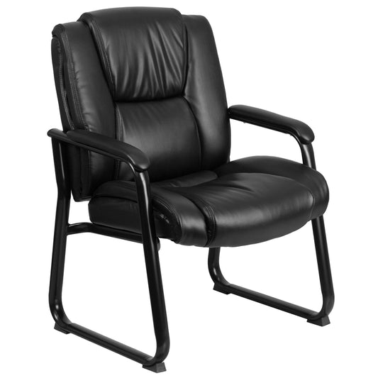 Flash Furniture Black Leather Reception Chair