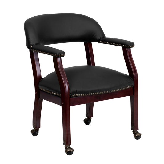 Flash Furniture Black Leather Reception Chair