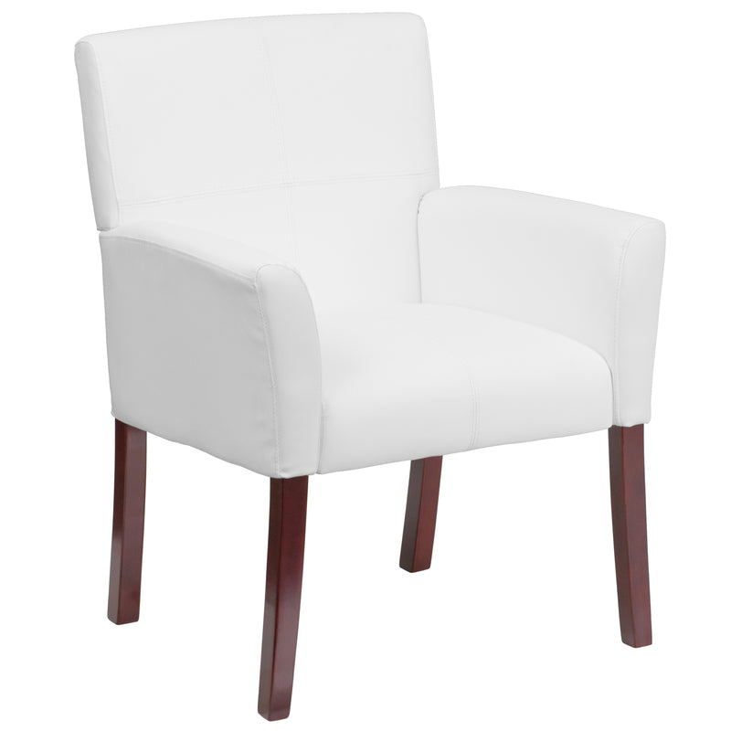Flash Furniture White Leather Reception Chair