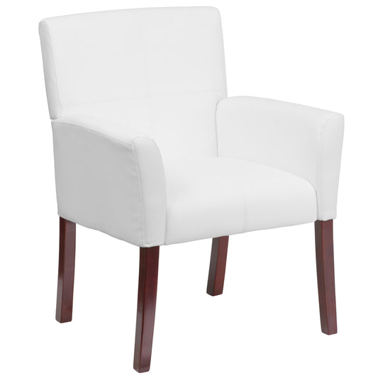 Flash Furniture White Leather Reception Chair