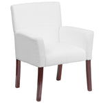Flash Furniture White Leather Reception Chair