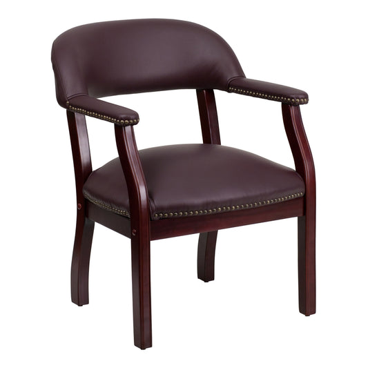 Flash Furniture Burgundy Leather Reception Chair
