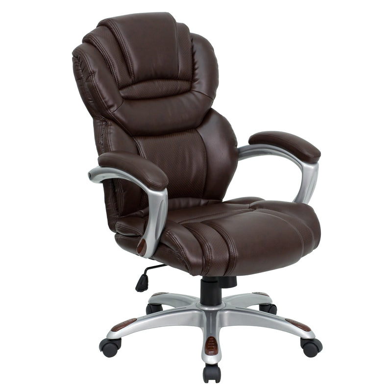 Flash Furniture Brown Leather Office Chair