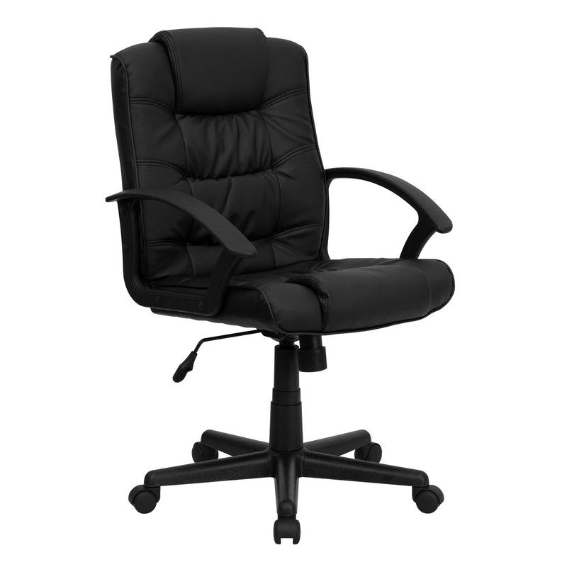 Flash Furniture Black Leather Office Chair