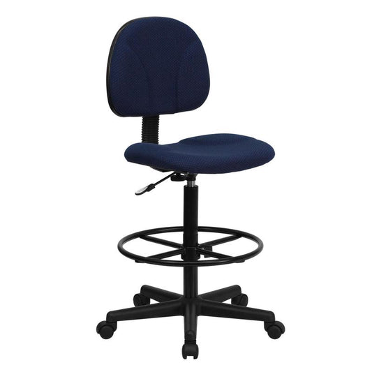 Flash Furniture Blue Fabric Drafting Chair