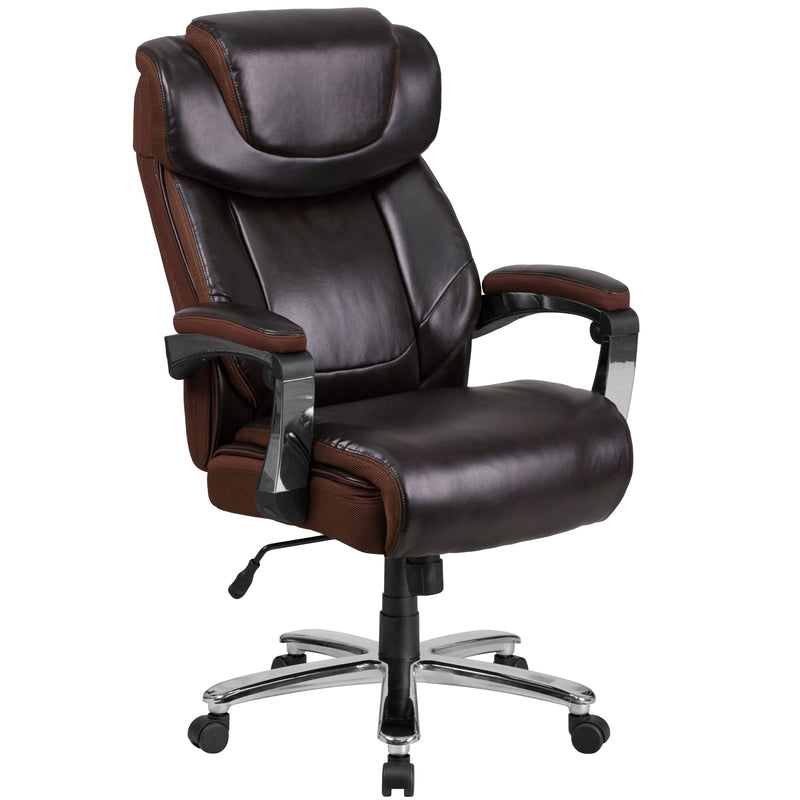 Flash Furniture Brown Leather Office Chair