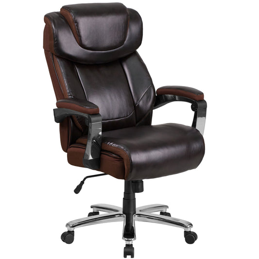Flash Furniture Brown Leather Office Chair