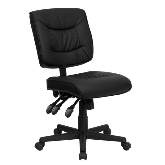 Flash Furniture Black Leather Office Chair