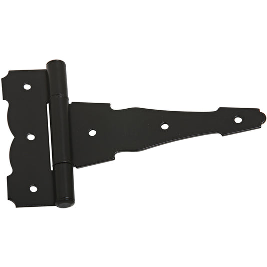 National Hardware 6 in. W X 6 in. L Black Steel Ornamental T Hinge 1 pk
