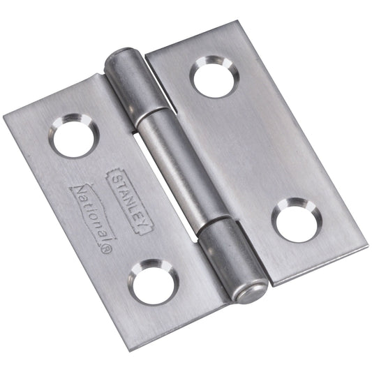 National Hardware 1-1/2 in. L Stainless Steel Door Hinge 2 pk