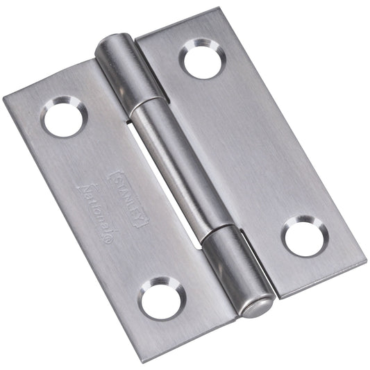 National Hardware 2 in. L Stainless Steel Narrow Hinge 2 pk