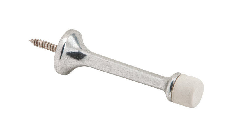 Ives 3-1/8 in. W X 7/8 in. L Aluminum Metallic Door Stop Mounts to wall