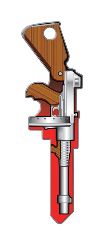 Lucky Line Tommy Gun House Key Blank Single For Kwikset KW1/11 Multicolored