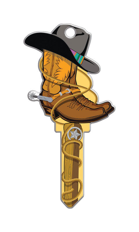 Lucky Line Cowboy House Key Blank Single For Kwikset KW1/11 Multicolored