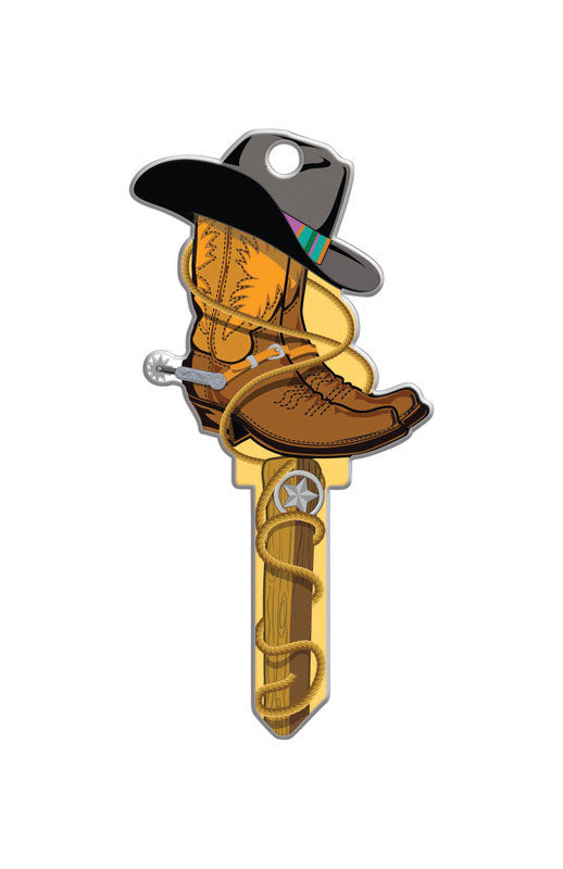 Lucky Line Cowboy House Key Blank 68 Single For Schlage Locks Multicolored