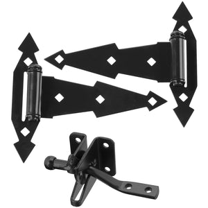 National Hardware 8 in. L Black Steel Gate Hardware Kit N243-899 1 pk