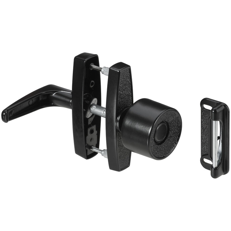National Hardware Matte Black Zinc Universal Knob Latch 1 pk