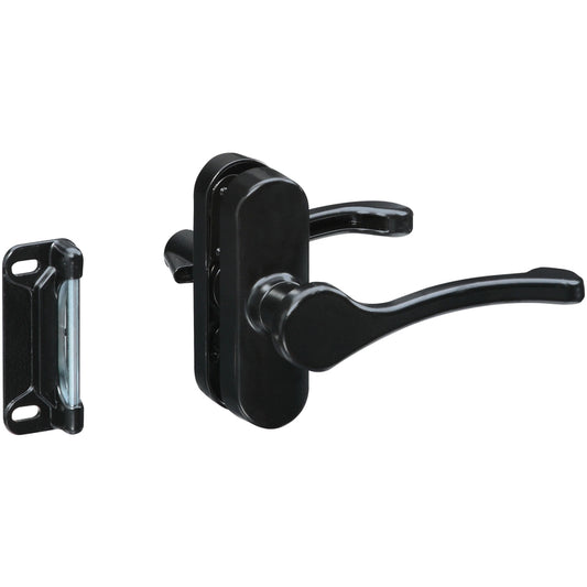 National Hardware Matte Black Zinc Lever Latches 1 pk