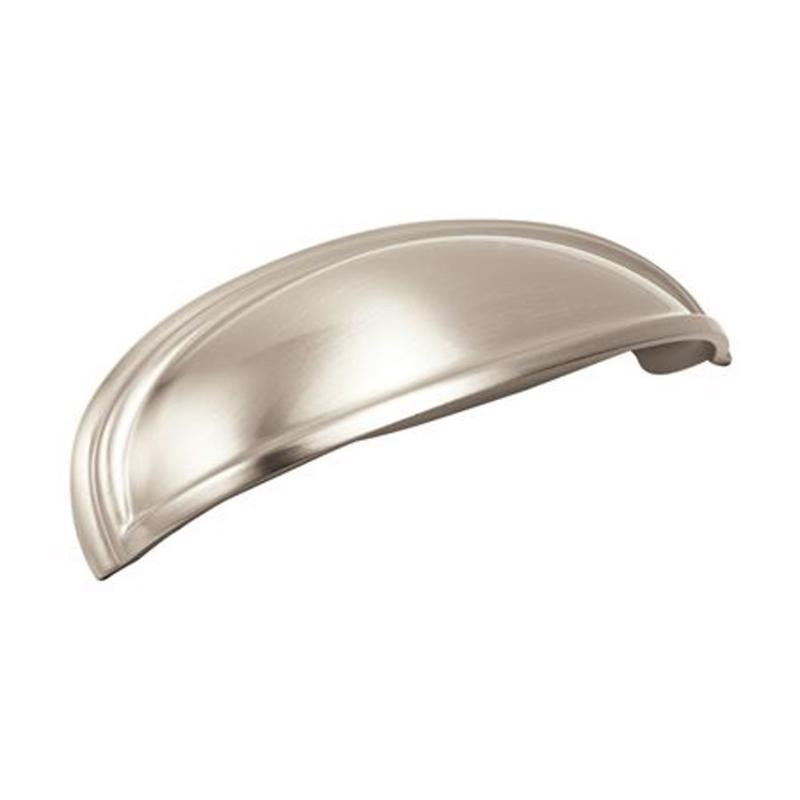 Amerock Traditional Cup Cabinet Cup Pull 3 in. Satin Nickel Silver 1 pk